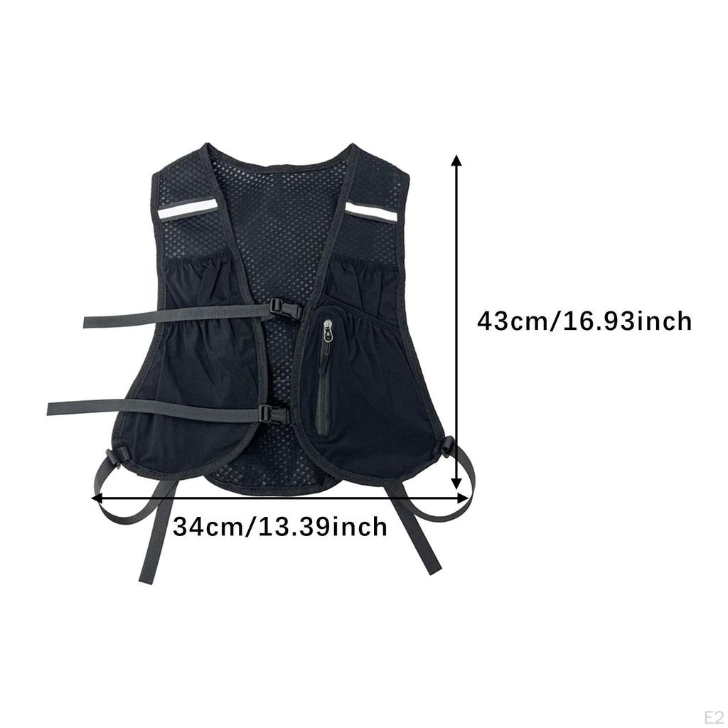 Жилет-питьевой рюкзак со светоотражающими элементами и отделениями для пеших прогулок и велоспорта
