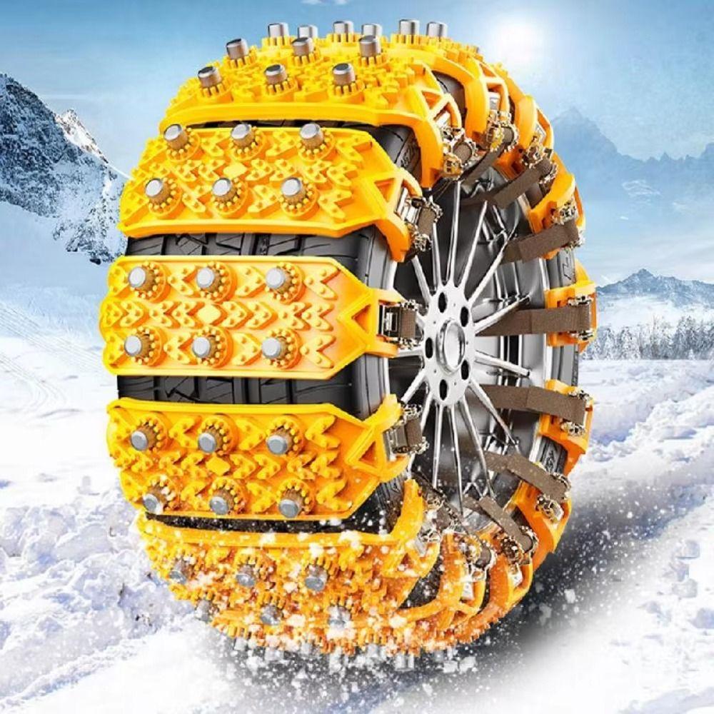 Регулируемые противоскользящие цепи для шин Универсальный ремень для снежных колес автомобиля Скользкие поверхности