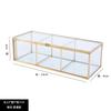 Retro Copper Edge Glass Cotton Box Lipstick Cosmetic Jewelry Storage Transparent Gold Bronze Makeup Organizer Rack