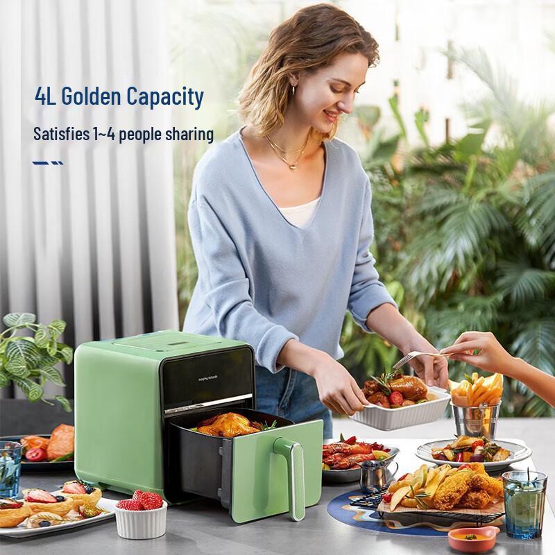 Аэрофритюрница Morphy Richards MR8101, 4 л, с прозрачной камерой, сенсорное управление, вилка CN (адаптер в комплекте)