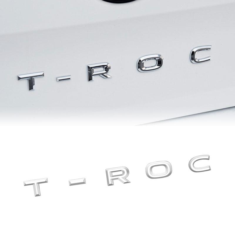 Авто-Стайлинг 3D ABS Пластик TROC T-ROC Логотип Боковое Крыло Автомобиля Задний Багажник Шильдик Значок Наклейка Декорация Авто Аксессуары