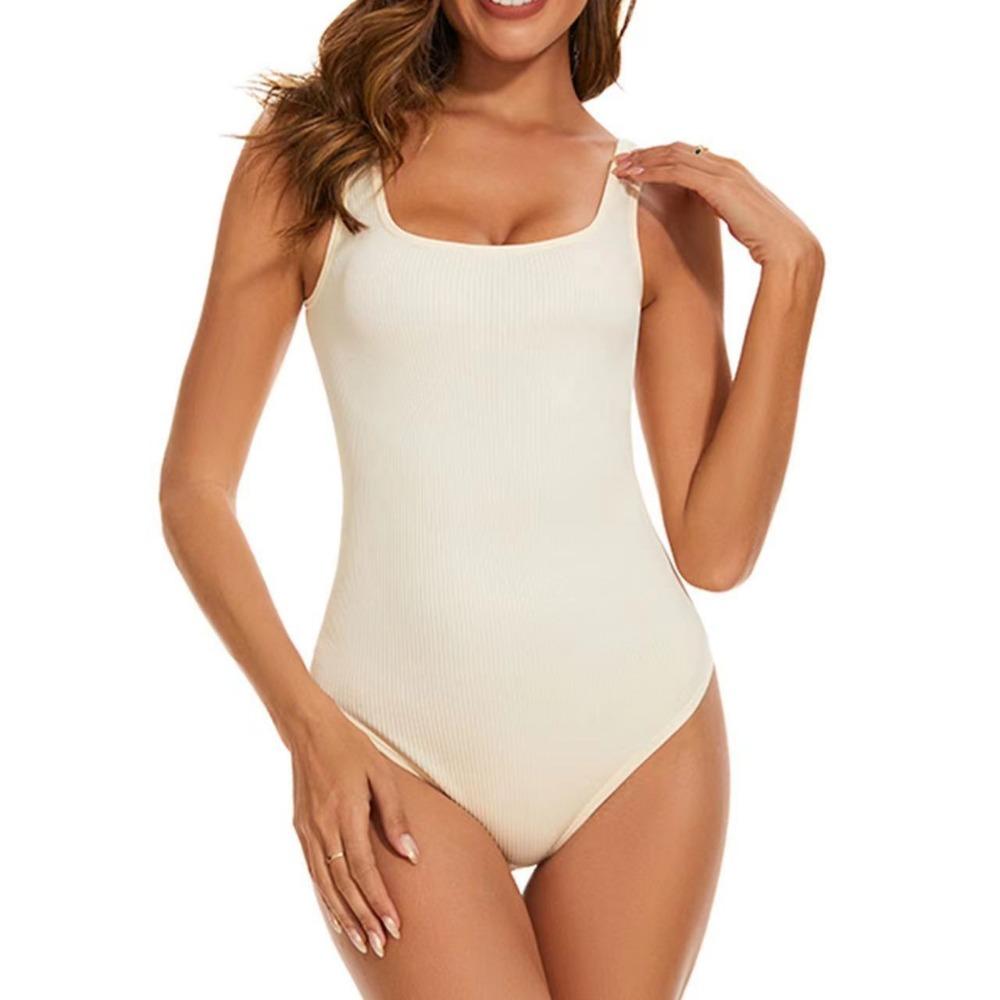 Бесшовный жилет с нитками, поддерживающий талию, форма бедер, круглый вырез, комбинезон для живота