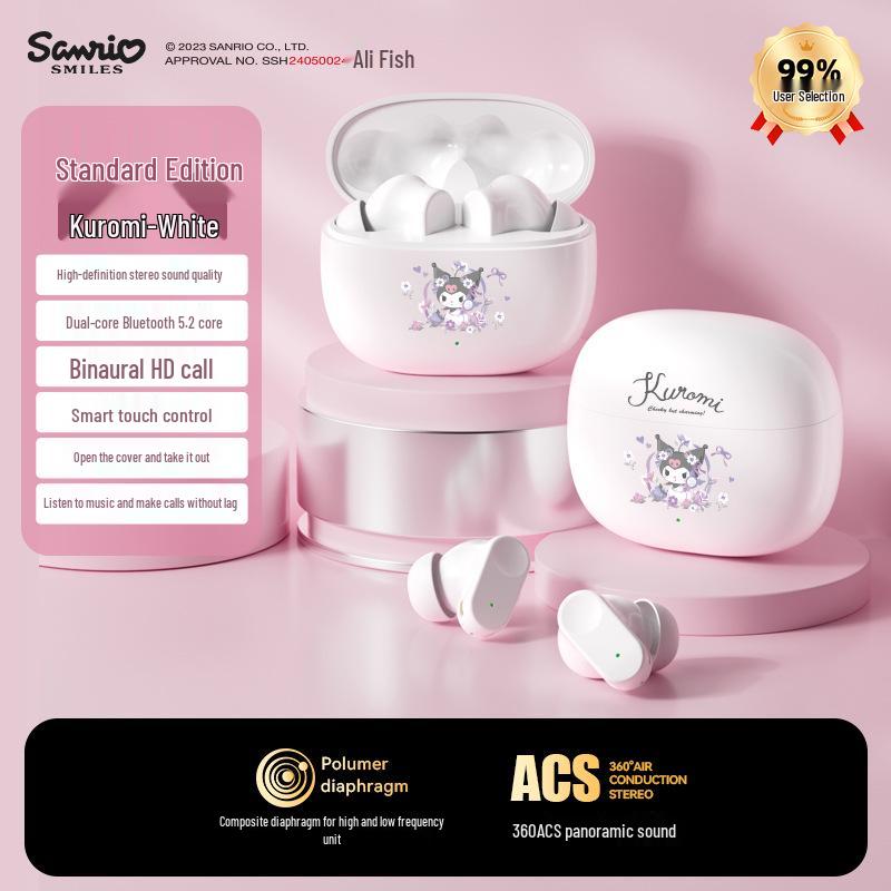 Беспроводные Bluetooth-наушники Sanrio Q1 полувкладыши для спорта и игр