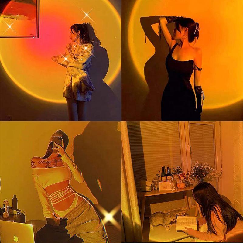 Новые поступления Радуга Солнце закат домашний декор светодиодный ночник скандинавский закат проекция торшер проектор