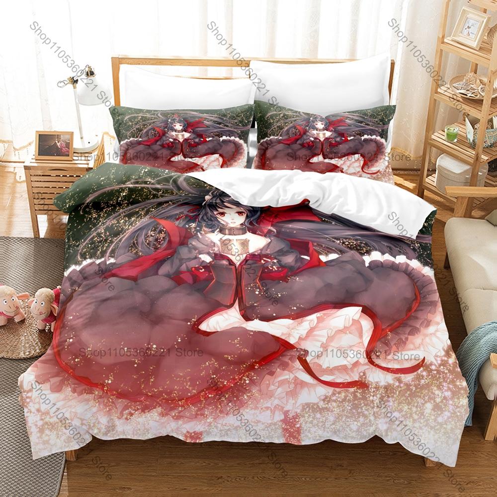The Mystic Archives of Dantalian Vintage Anime Print 3PCS Bedding Set Duvet Cover + 2 Pillowcases Soft Bed Linen Gothic Anime