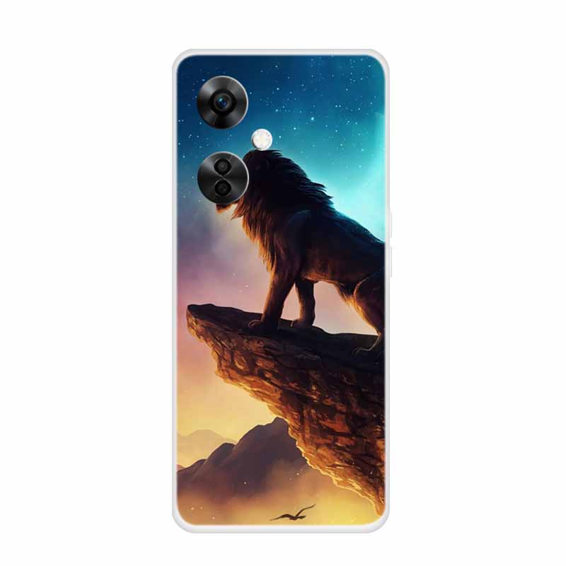 For OnePlus Nord CE 3 Lite 5G Cases Wolf Clear Soft TPU Silicone Phone Cover For One Plus Nord CE 3 5G Case Transparent Etui