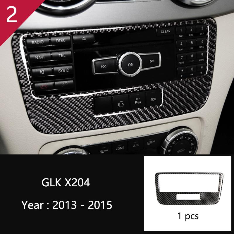 Углеродное волокно для Mercedes Benz GLK X204, внутренняя панель переключения передач, AC CD, панель, дверной подлокотник, отделка, наклейка на автомобиль