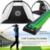 2/3 M Golf Cage Practice Net Training Indoor Outdoor Sport Golf Exercise Equipment Garden Trainer Black