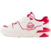 Kappa Textile , Synthetic Leather , Leather Patchwork Abrasion Resistant Low top Skateboard Shoes Unisex White Cherry Red (Unisex) Skate Shoes