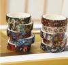 10 Rolls Kyoto Ukiyo-e Washi Tape Set Japanese Traditional Art Retro Wave Floral Pattern Masking Tape for Diary Album