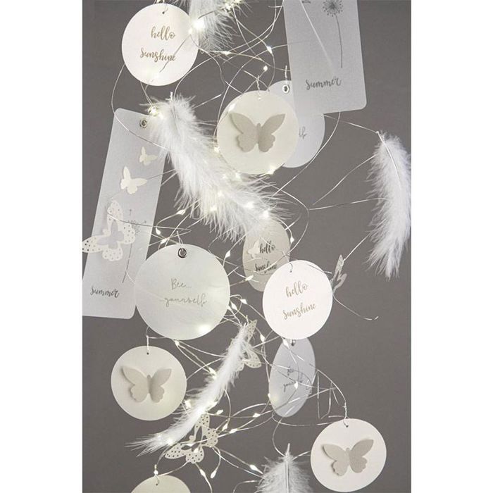 Micro-LED Light Garland - RAYHER - 4 Strands - 6/18 H Timer - Warm White