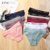 2 шт./компл. M-XXL хлопковые трусики для женщин с буквенным поясом, сексуальное нижнее белье с низкой посадкой, женские трусики для девочек, нижнее белье большого размера