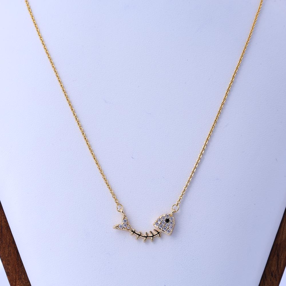 2025 новое колье «рыбья кость» женское instide интернет-знаменитость нишевый дизайн чувство ключичная цепочка простой темперамент кулон