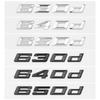 1Pc New Numbers Letters ABS Emblem Badge Decal for 6 Series Car Trunk E63 E64 F06 F12 Logo Sticker