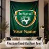 Custom Text Tapestry Ireland Rugby Print Wall Tapestry Indoor Living Room Wall Decor