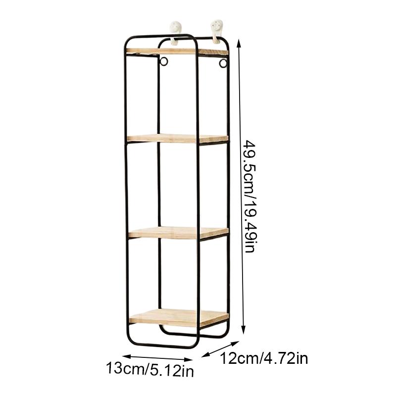 1 шт. Прихожая Многофункциональная настенная декоративная полка из винтажного железа Прочная в европейском стиле 49,5x13x12см