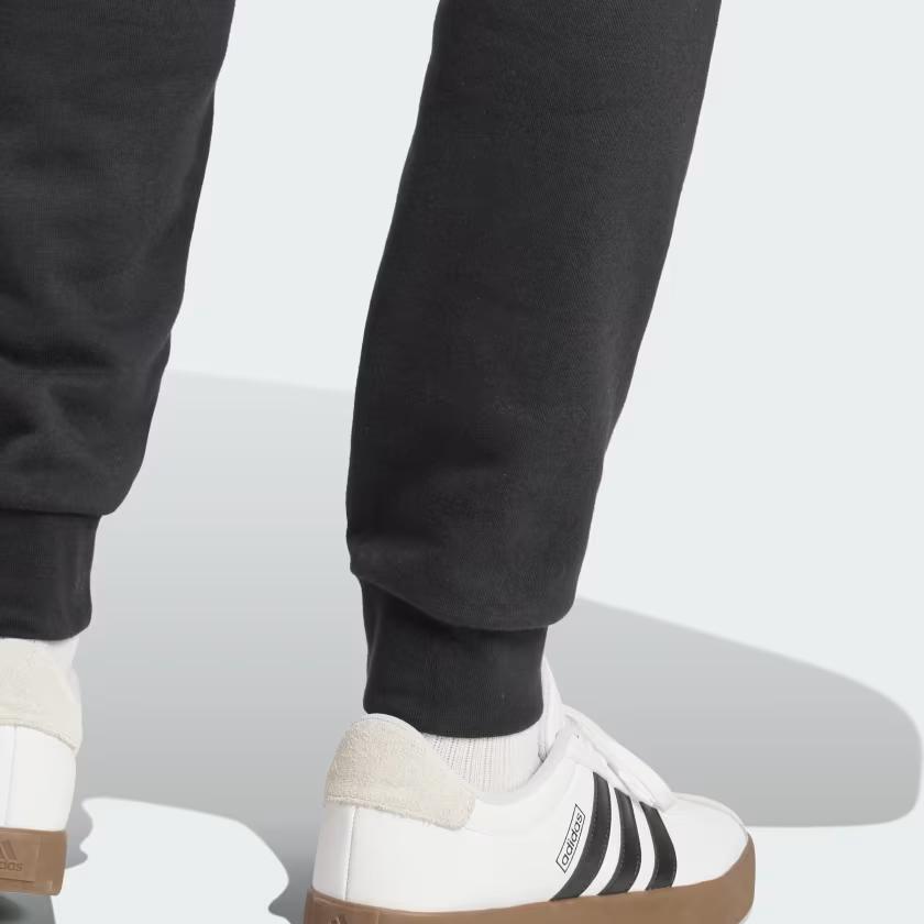 adidas ESSENTIALS Спортивные штаны из французского терри с большим логотипом Мужские Черный/Белый IN6163