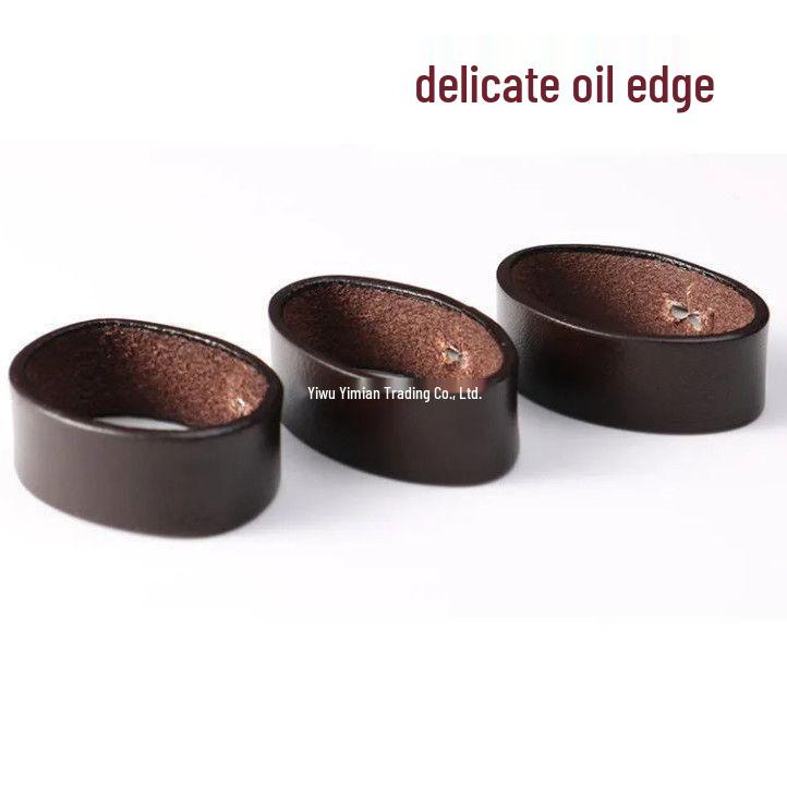 Men's Leather Belt with Buckle, Keyring, and Round Ring Accessories - 4cm Wide.