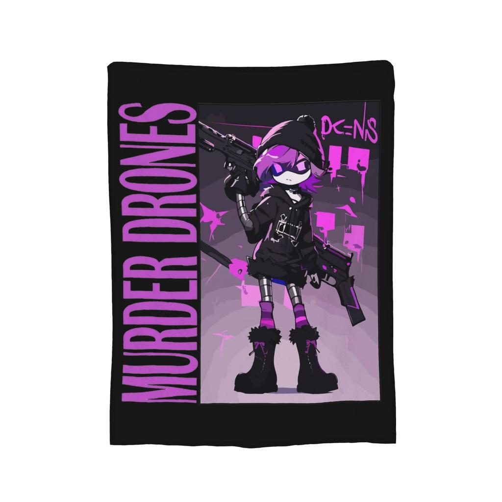 Murder Drones Blanket Flannel Textile Decor Multi-function Soft Throw Blankets for Home Couch Bedspreads