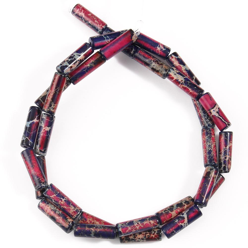 Натуральный осадочный камень яшмы, имперская трубчатая колонна, свободные бусины-разделители для изготовления ювелирных изделий 15 дюймов