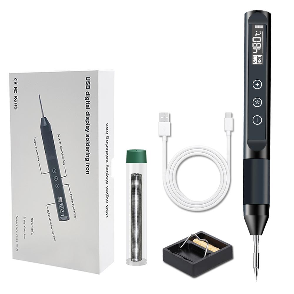 Паяльники с питанием от QC/PD T210.JBC210 Мини-нагревательный блок Портативный цифровой дисплей USB Постоянная температура Ремонтный припой ЦП
