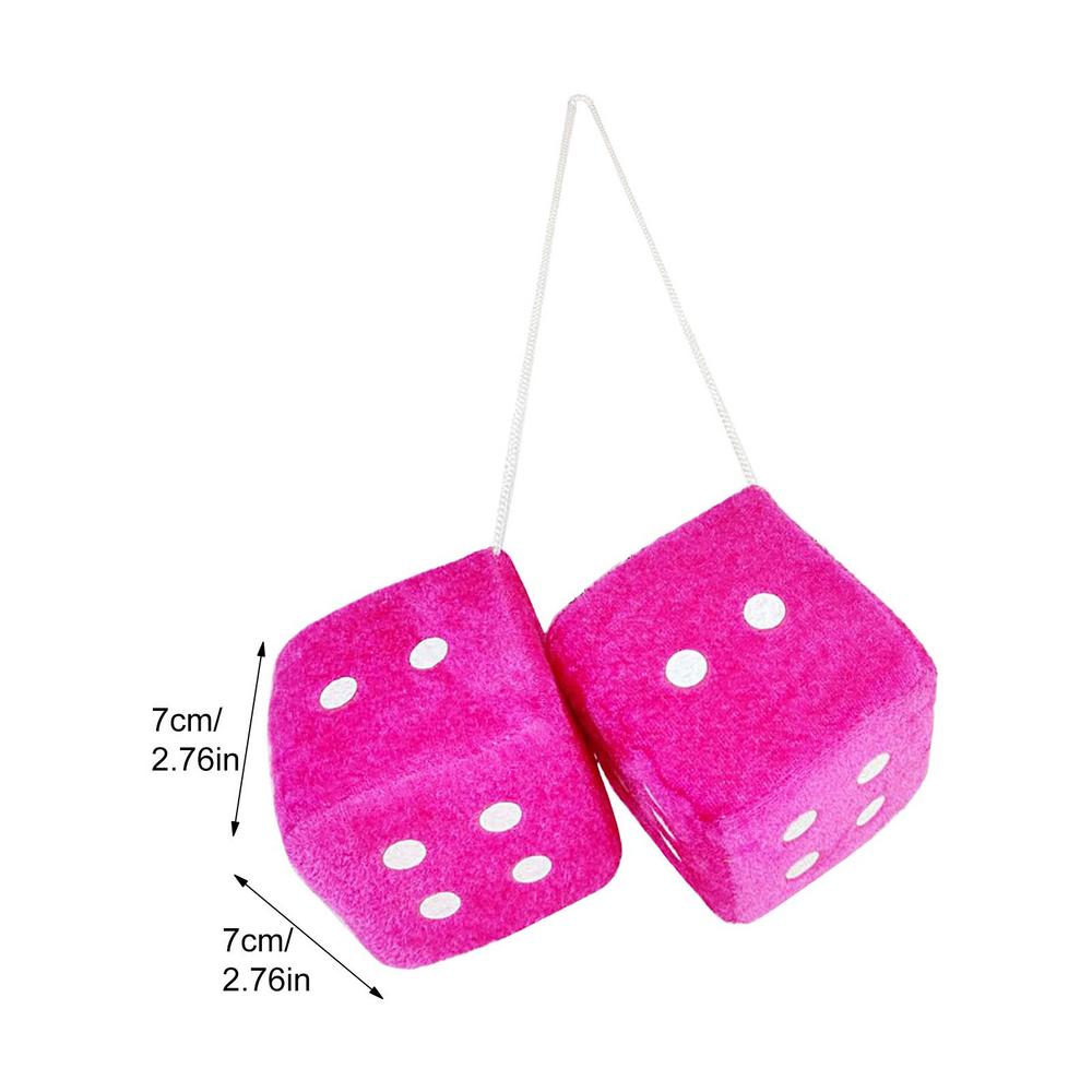 Автомобильное зеркало плюшевые игральные кости декоративные бархатные/плюшевые игральные кости подвесное украшение пушистое внутреннее украшение для грузовика внедорожника декор транспортного средства