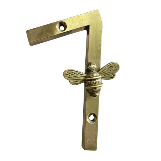Bee House Number for Outside, Weather-proof Alloy Floating Address Numbers, Metal Number Sign for Door, Mailbox, Wall, Yard