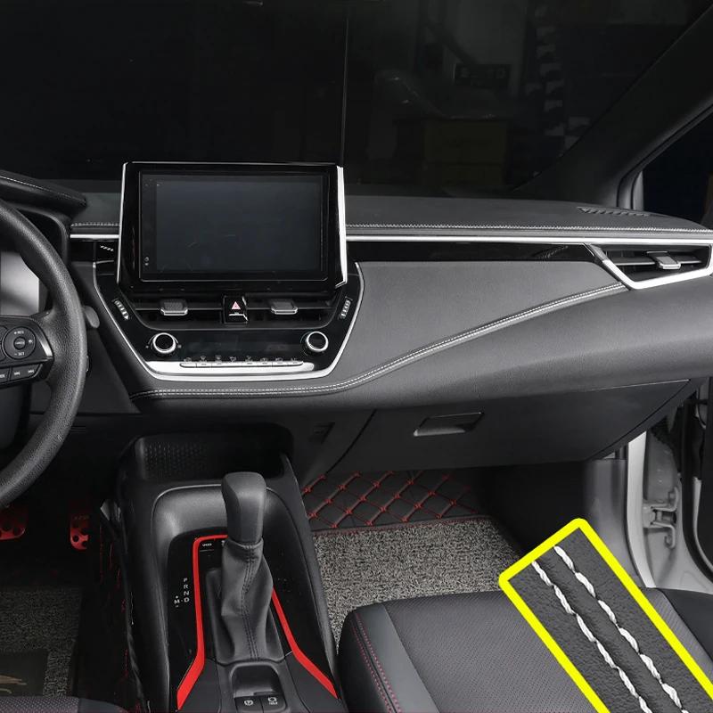 GM Декоративные молдинги DIY Гибкие внутренние полоски Автомобильные декоративные тканые полоски Наклейки на приборную панель