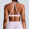 New Chest Pleated Sexy Yoga Bra For Women, Seamless Back Sports Bra, Quick Drying Running And Fitness Suit