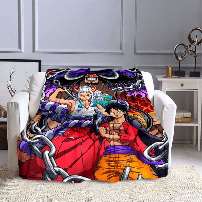 Аниме цельное прямоугольное одеяло с 3D принтом, фланелевое одеяло, фланелевое носимое одеяло, уникальное одеяло для дивана-кровати