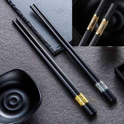 Палочки для еды, бытовая кухонная утварь, посуда, 1 пара палочек для сервировки, нескользящий сплав, китайский стиль