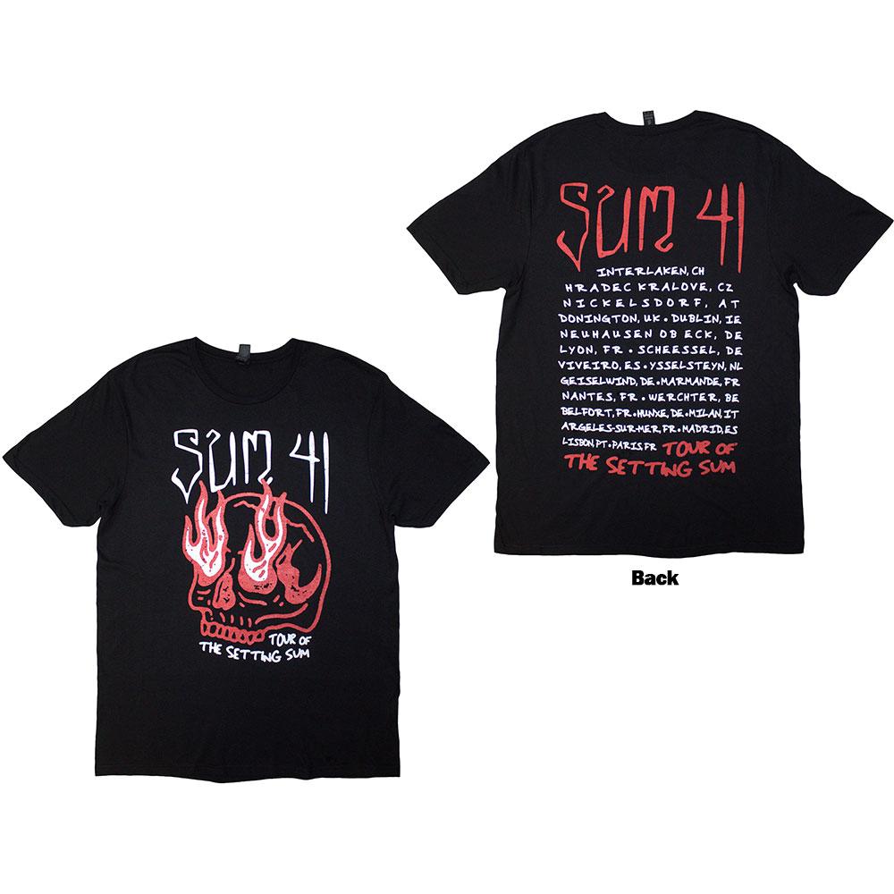 Sum 41 Unisex Adult Tour ´24 Skull Back Print T-Shirt