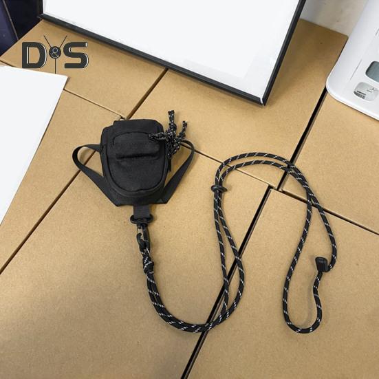 Мини-сумка для ключей на шею из водонепроницаемой ткани Оксфорд, кошелек на молнии, портмоне, небольшой рюкзак, брелок для ключей, наушников, безделушек, чехол для хранения