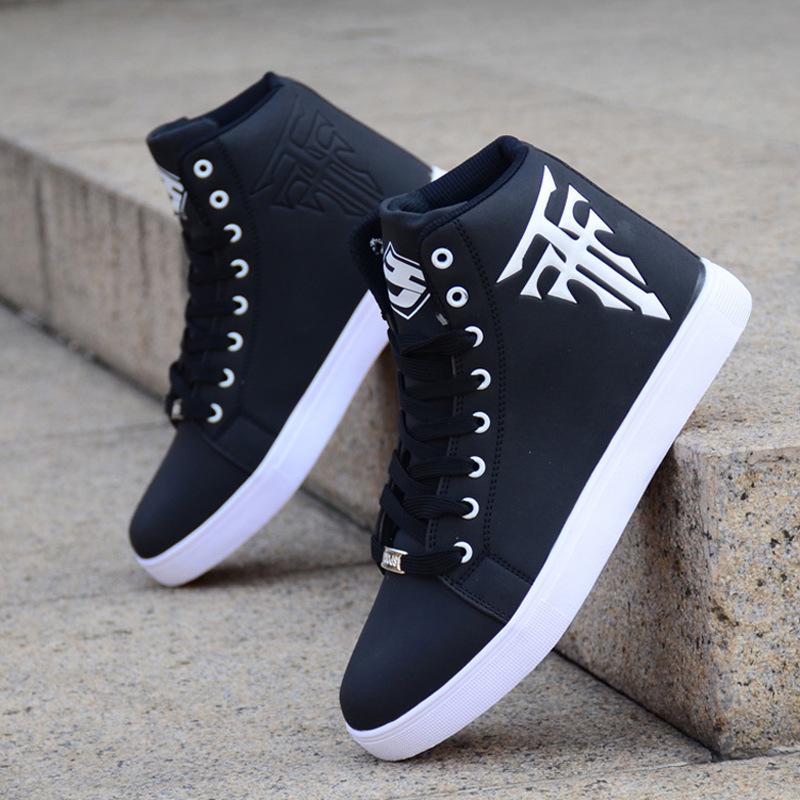Men Casual Shoes Canvas Botas Comfortable Sneakers High Top Fashion Loafers