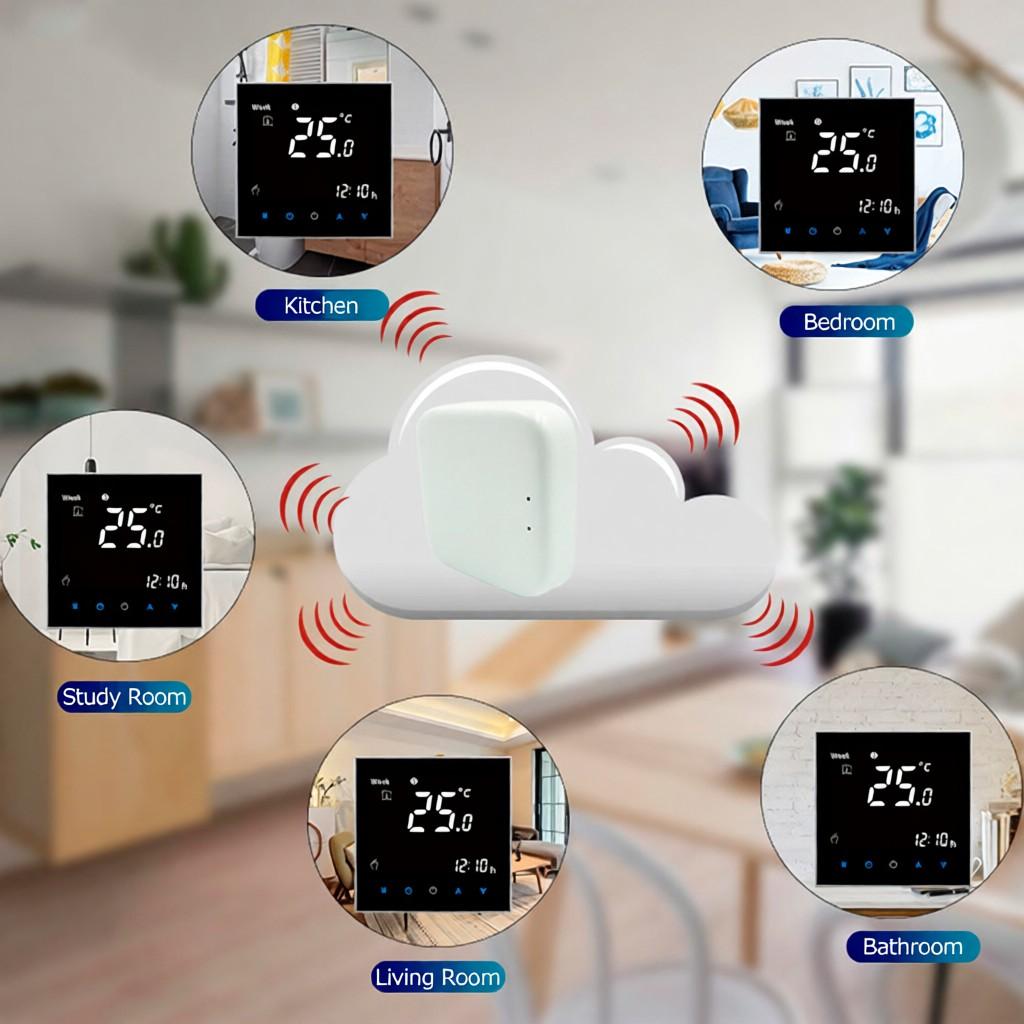 Thermostat BAC-2000ELZB Central Air Conditioning TUYA ZIGBEE Intelligent Constant Temperature LCD Screen 5-95 (℃) Wireless Controller Fan Coil Unit