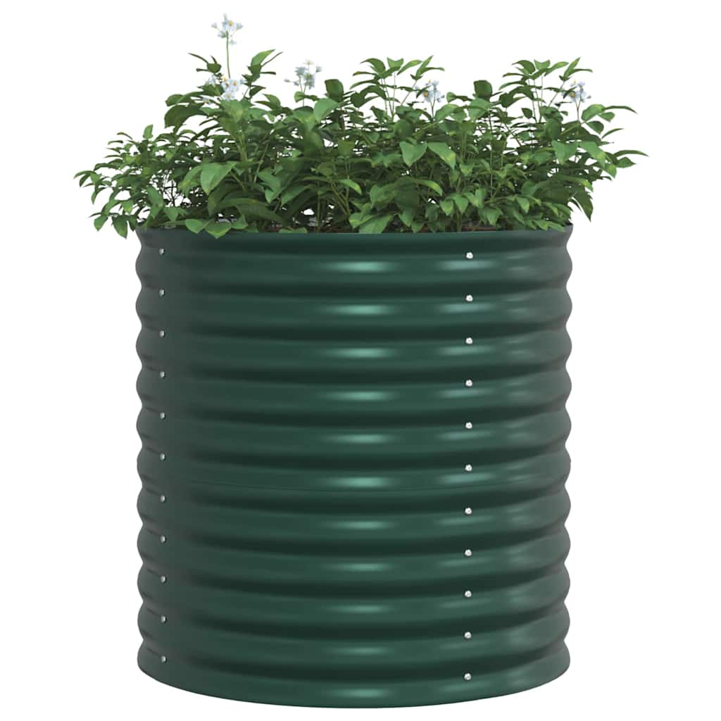 Elevated Planter Box Green 80 x 80 x 81 cm Steel
