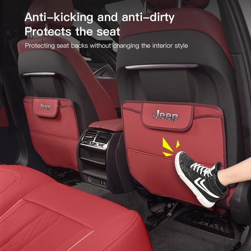 Для автомобиля Jeep Противогрязевой коврик Чехлы на сиденья автомобиля Защитные накладки на спинку для Jeep Grand Cherokee Wrangler JK Gladiator Compass Renega