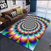 Гипнотический спиральный ковер Калейдоскоп Узор Красный Оранжевый Желтый Зеленый Синий Фиолетовый Красочный ковер для современного декора гостиной