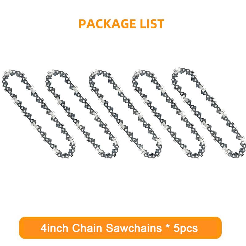 1/4 Chainsaw Chain 4Inch Mini Steel Chainsaw Chains Electric Chainsaws Accessory Chains Replacement Mini Electric Chainsaw