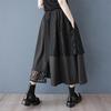 Black Plus Size High Waist Vintage Spring Summer Casual Loose Long for Woman Skirts Womens Skirt