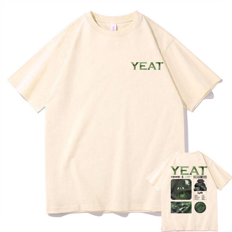 Limited Edition Rapper Yeat New Album Print Tshirt Men Women Hip Hop Round Neck Oversized Tshirt Mens Fashion Loose Streetwear