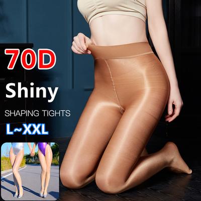 70D масляные блестящие колготки, моделирующие чулки, светоотражающие блестящие длинные носки, колготки для ночного клуба