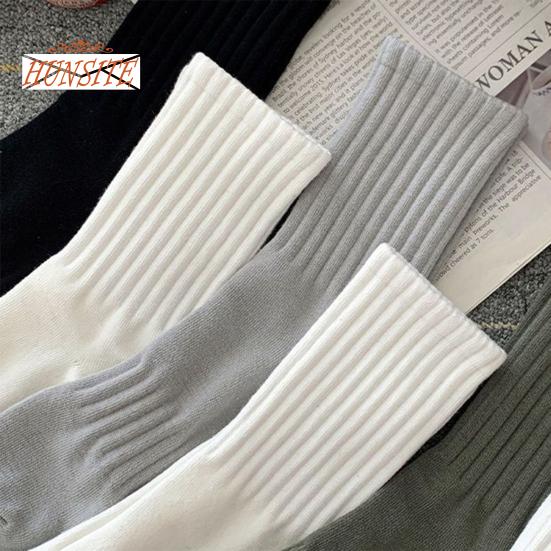 1 пара носков унисекс, однотонная трикотажная средняя трубка, защита лодыжки, противоскользящая, теплая, без запаха, впитывает пот, спортивные носки для взрослых на четыре сезона