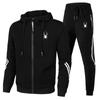 Men's Casual Running Sportswear Set, Zipper Jacket and Pants Two-piece, Fitness Jogging Wear, Spring and Autumn, 2024 New