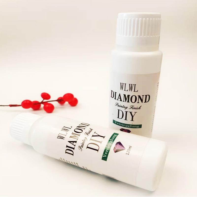 120 мл герметик для алмазной живописи. Быстросохнущая, перманентная фиксация и блеск. Консерватор своими руками для наборов 5D алмазной живописи и пазлов LM