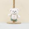 Big Whimsical Belly Teddy Bear Keychain Soft Plush Charm Adorable Bag Accessory