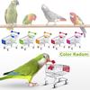 Cute Metal Mini Shopping Cart Pet Bird Parrot Toy for Conures Parakeet Lovebirds Cockatiel