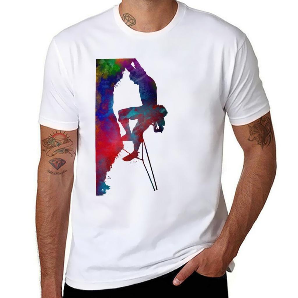 Mountaineer Climbing Sport Art Mountaineer Climbing Sport Tshirt Outdoor Sports Short Sleeve Top
