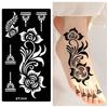 Floral India Temporary Tattoo Ethnic Style Black Tattoo Decals Flower Tattoo Stickers  Gifts