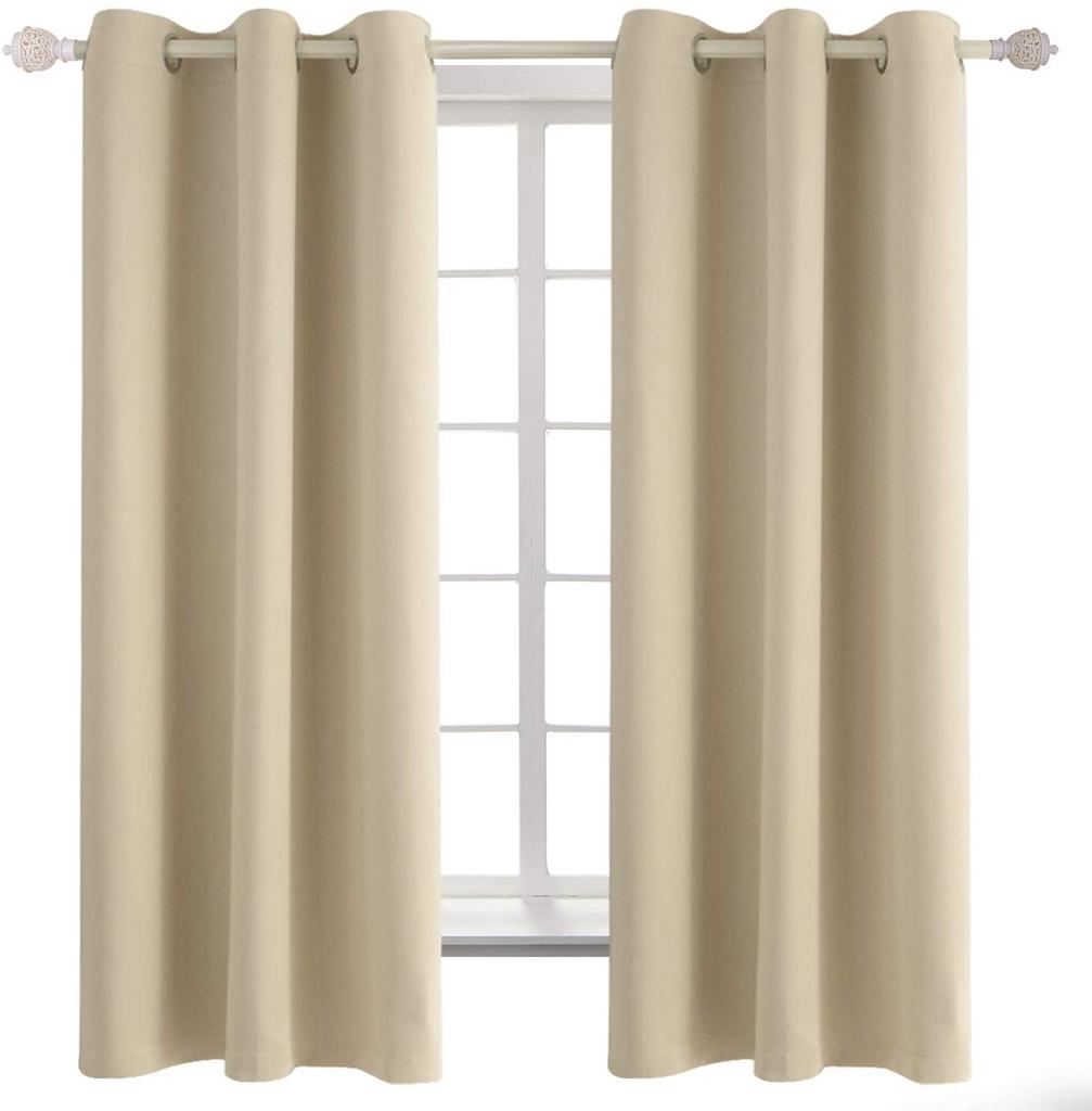 1 Panel Blackout Curtains for Bedroom Thermal Insulated Room Darkening Curtain for Living Room